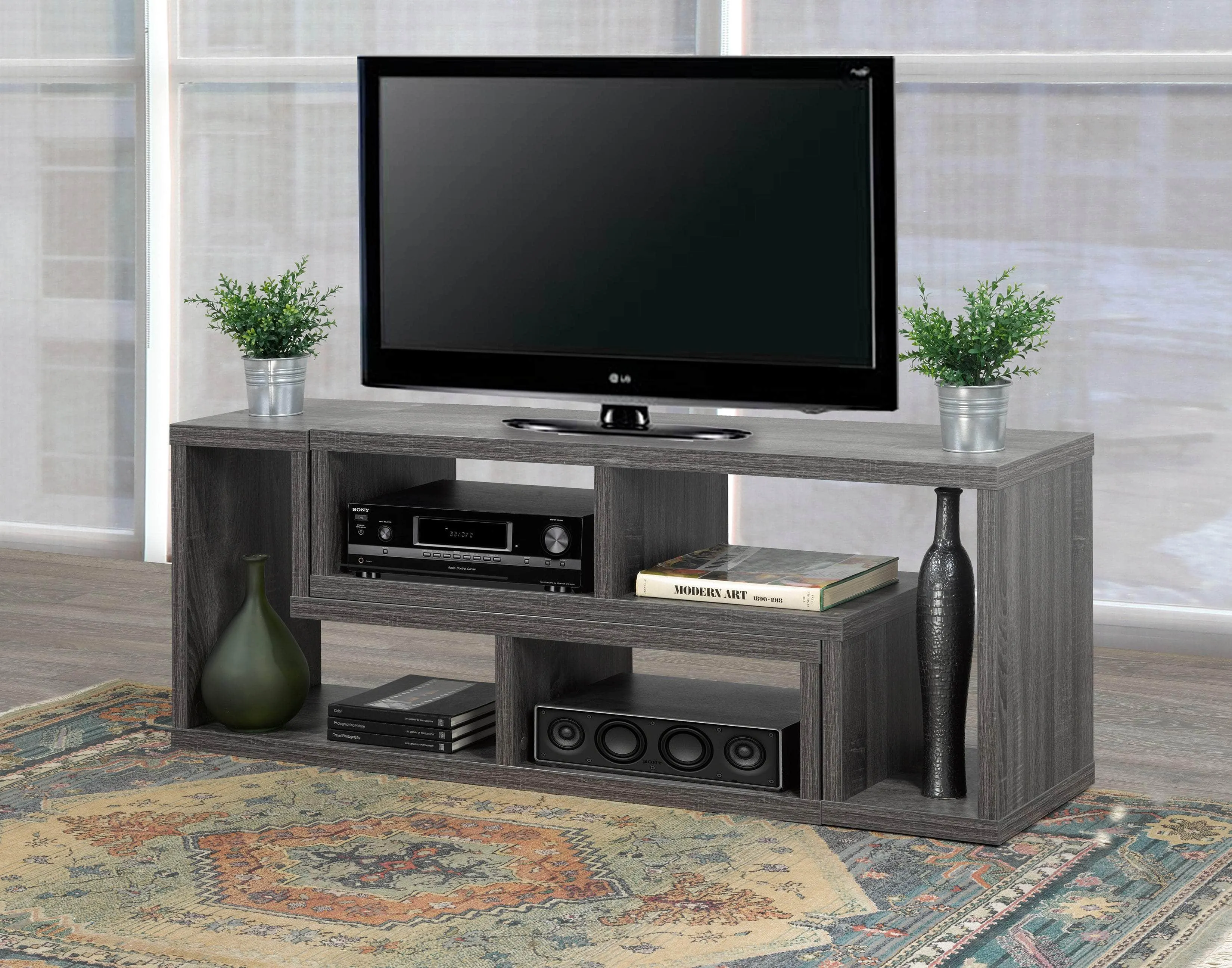 83" Multi-Configuration TV Stand in Grey