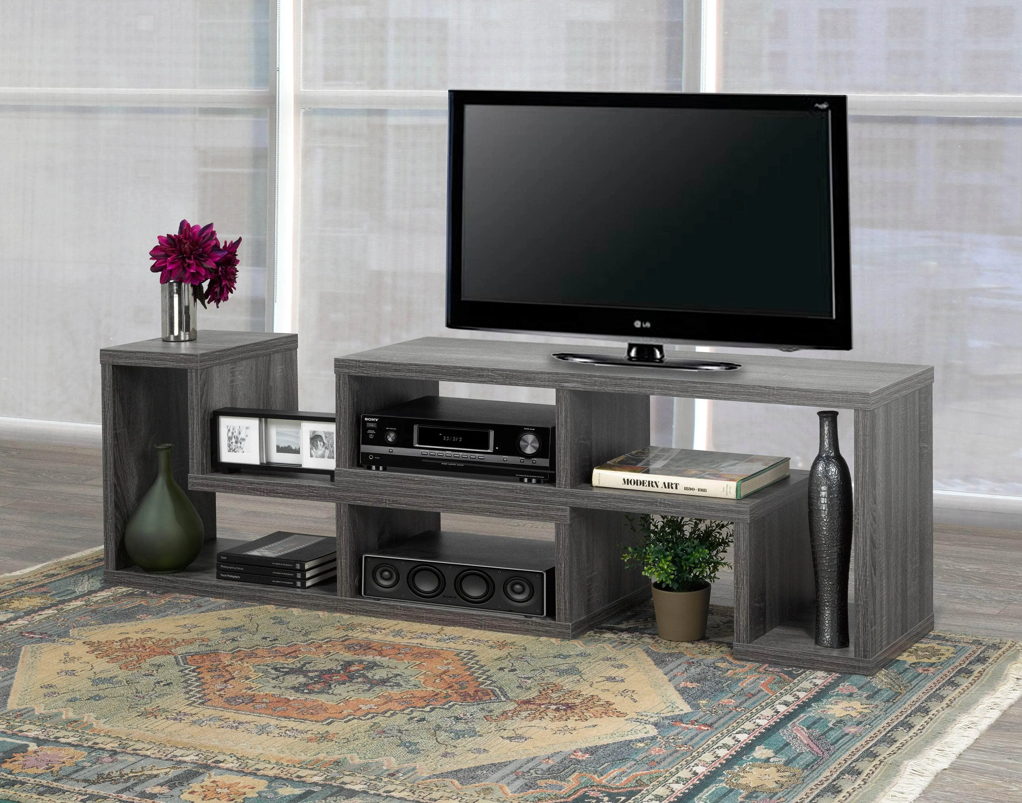 83" Multi-Configuration TV Stand in Grey