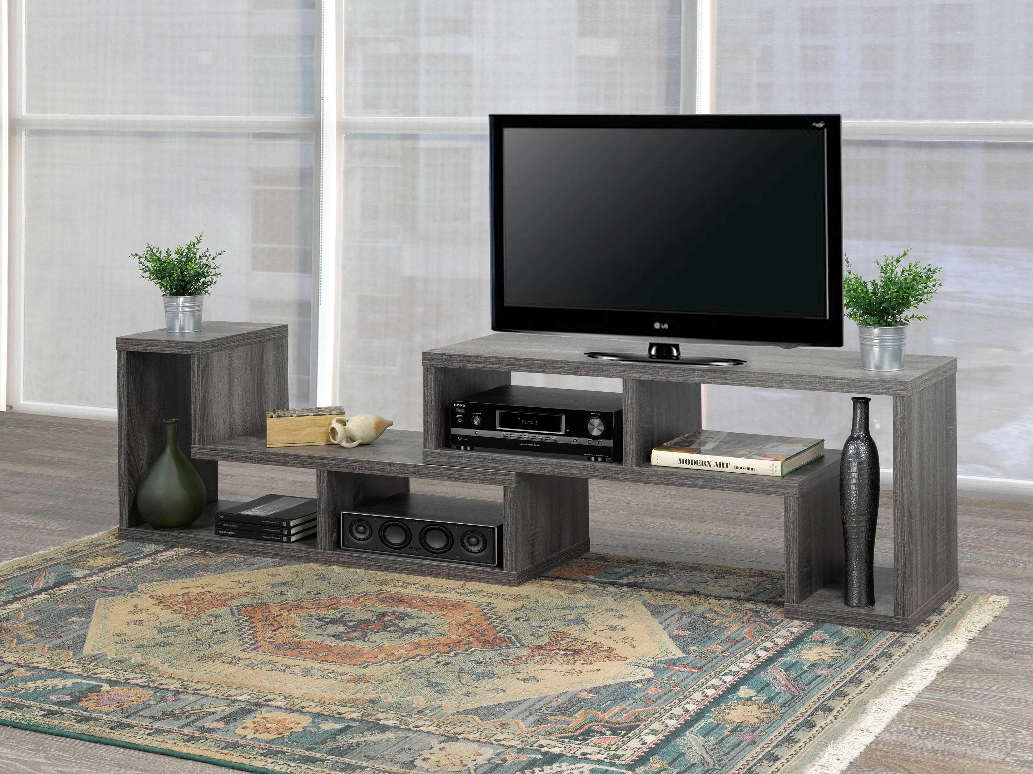 83" Multi-Configuration TV Stand in Grey