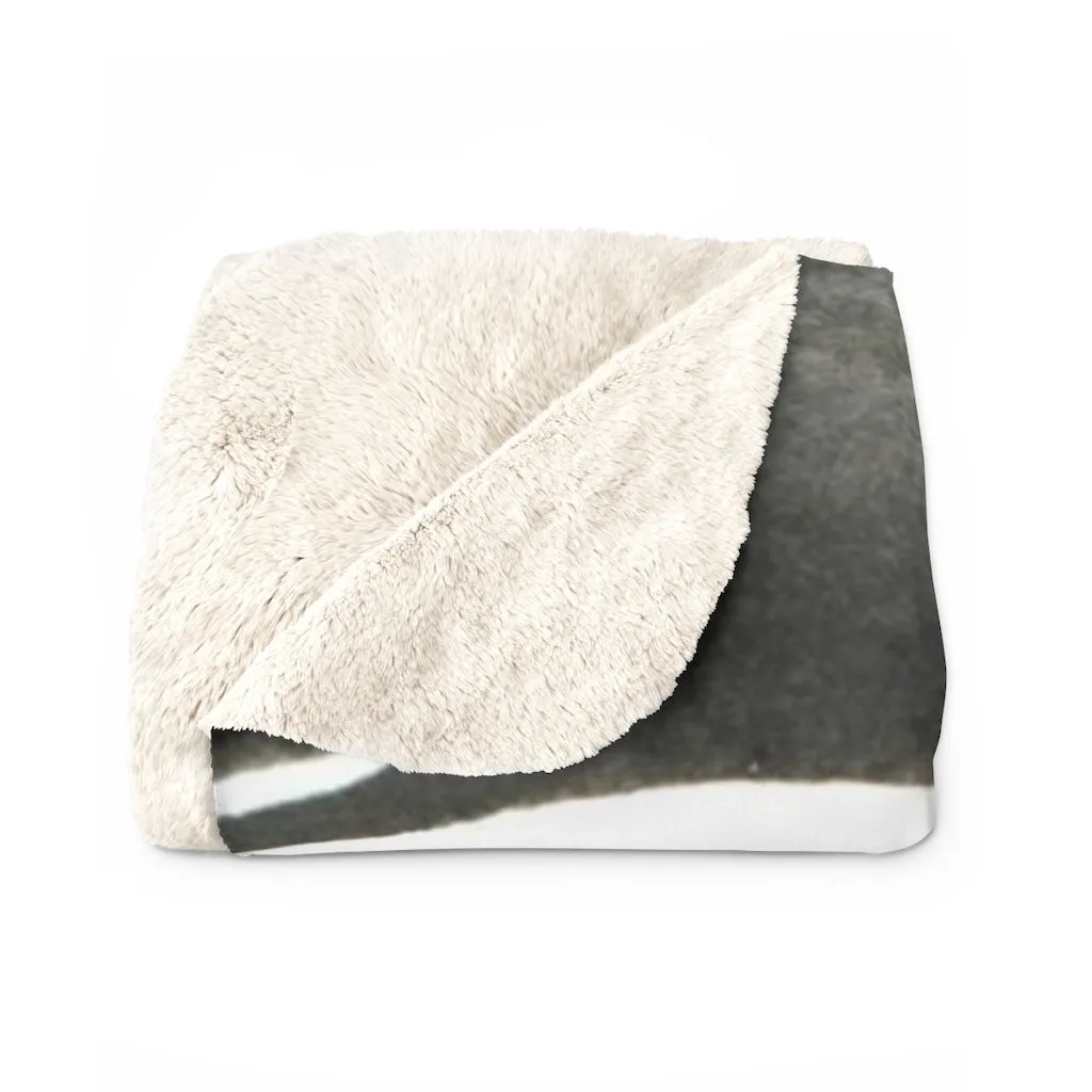 Abstract Comfy Blanket | Beige Gold Blue