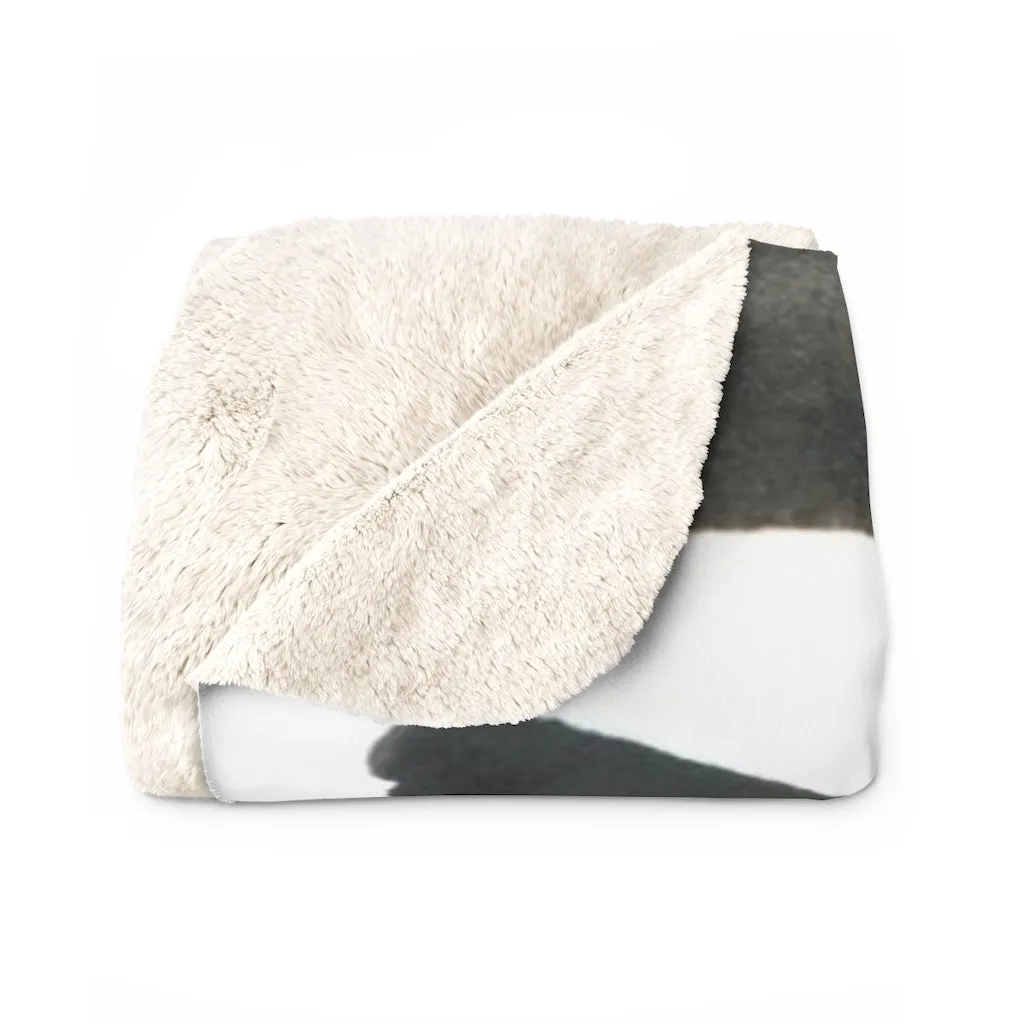 Abstract Comfy Blanket | Beige Gold Blue