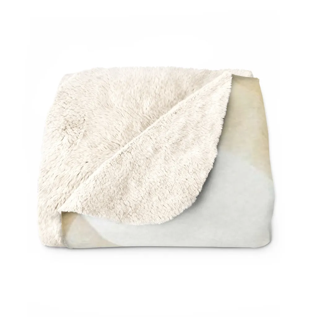 Abstract Comfy Blanket | Beige Rust Ivory