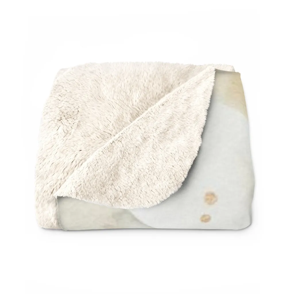 Abstract Comfy Blanket | Beige Rust Ivory