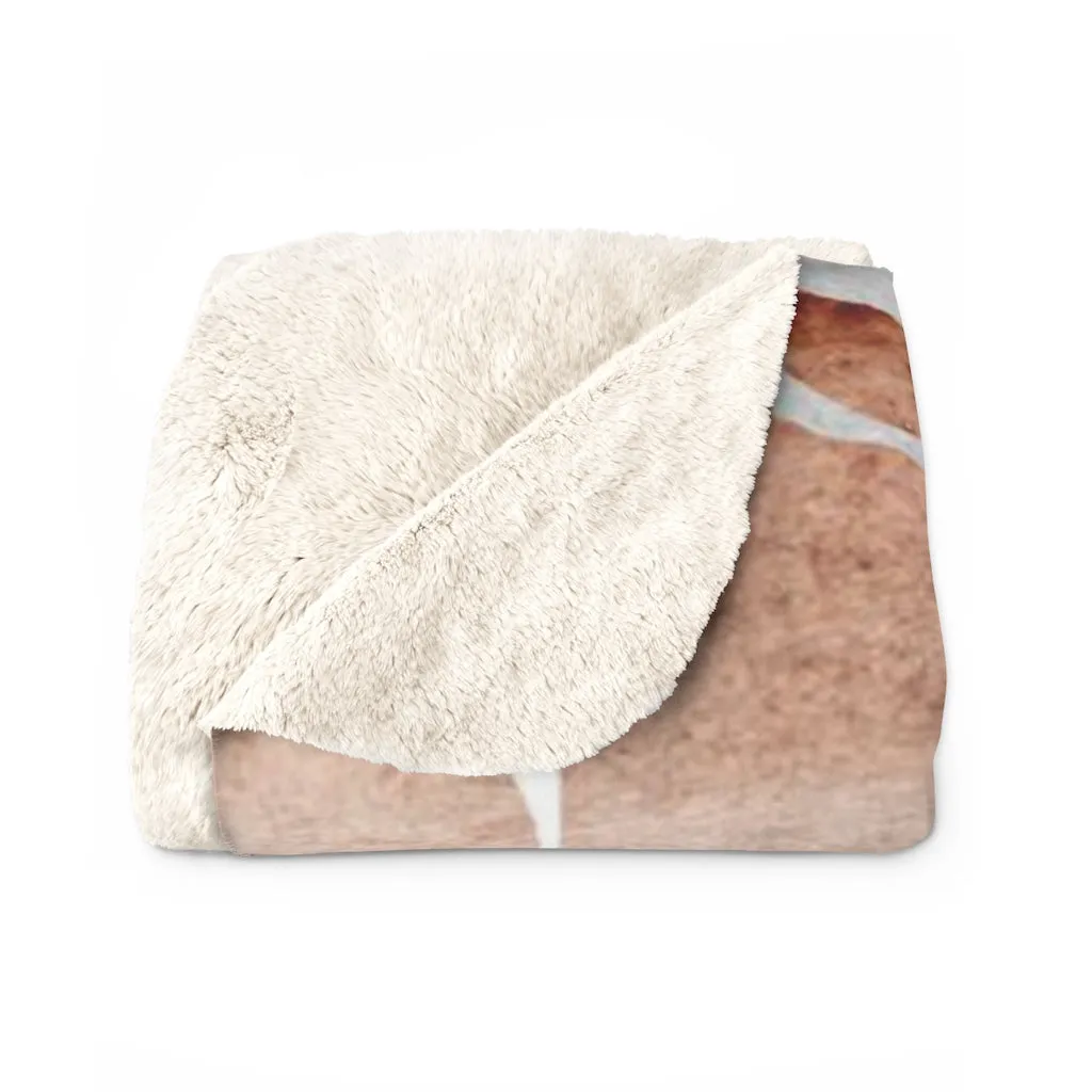 Abstract Comfy Blanket | Butterfly Earthy Beige Blue