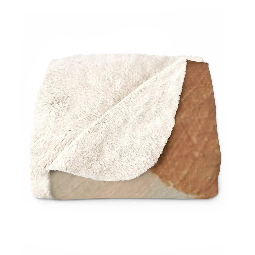 Abstract Comfy Blanket | Rust Beige