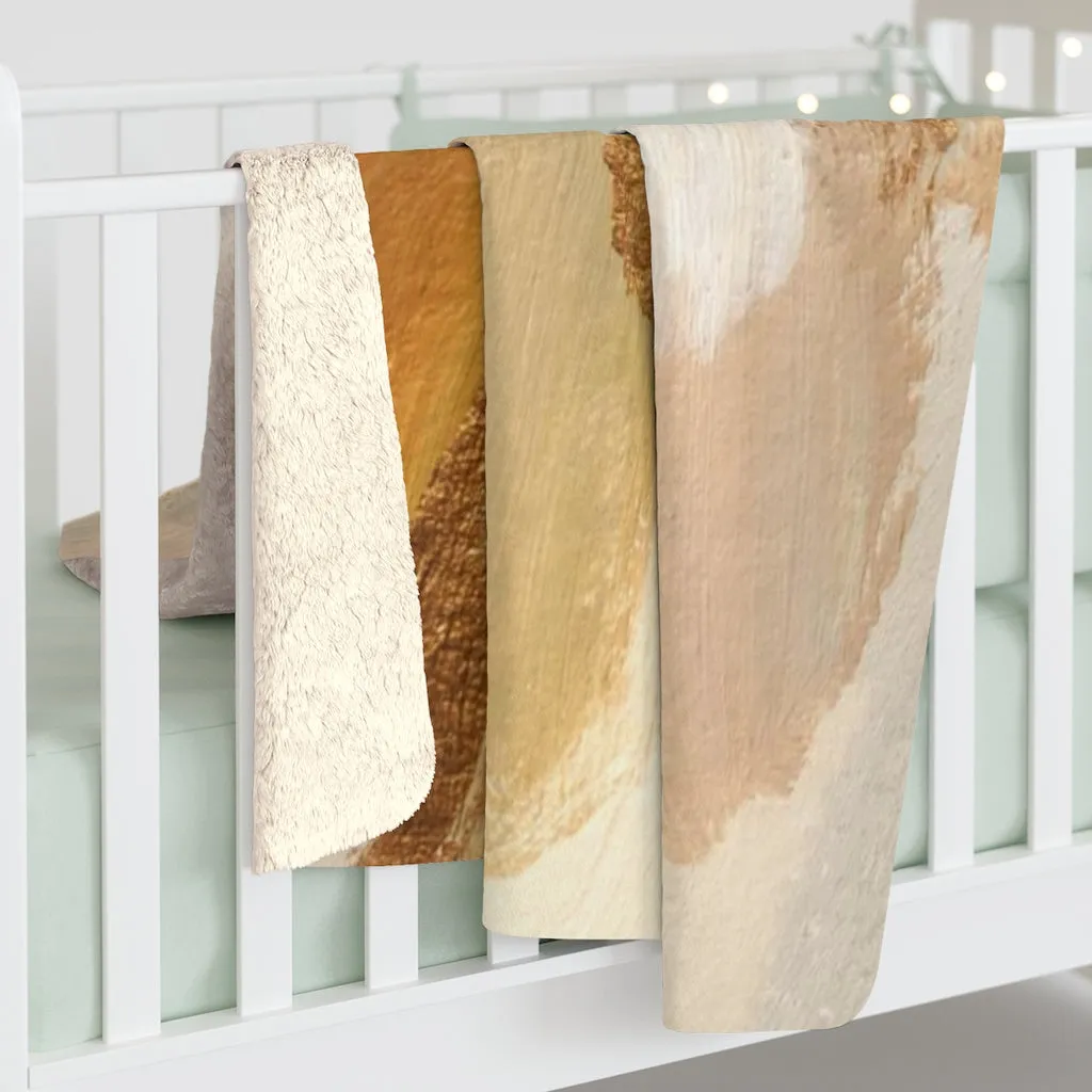 Abstract Comfy Blanket | Rust Beige