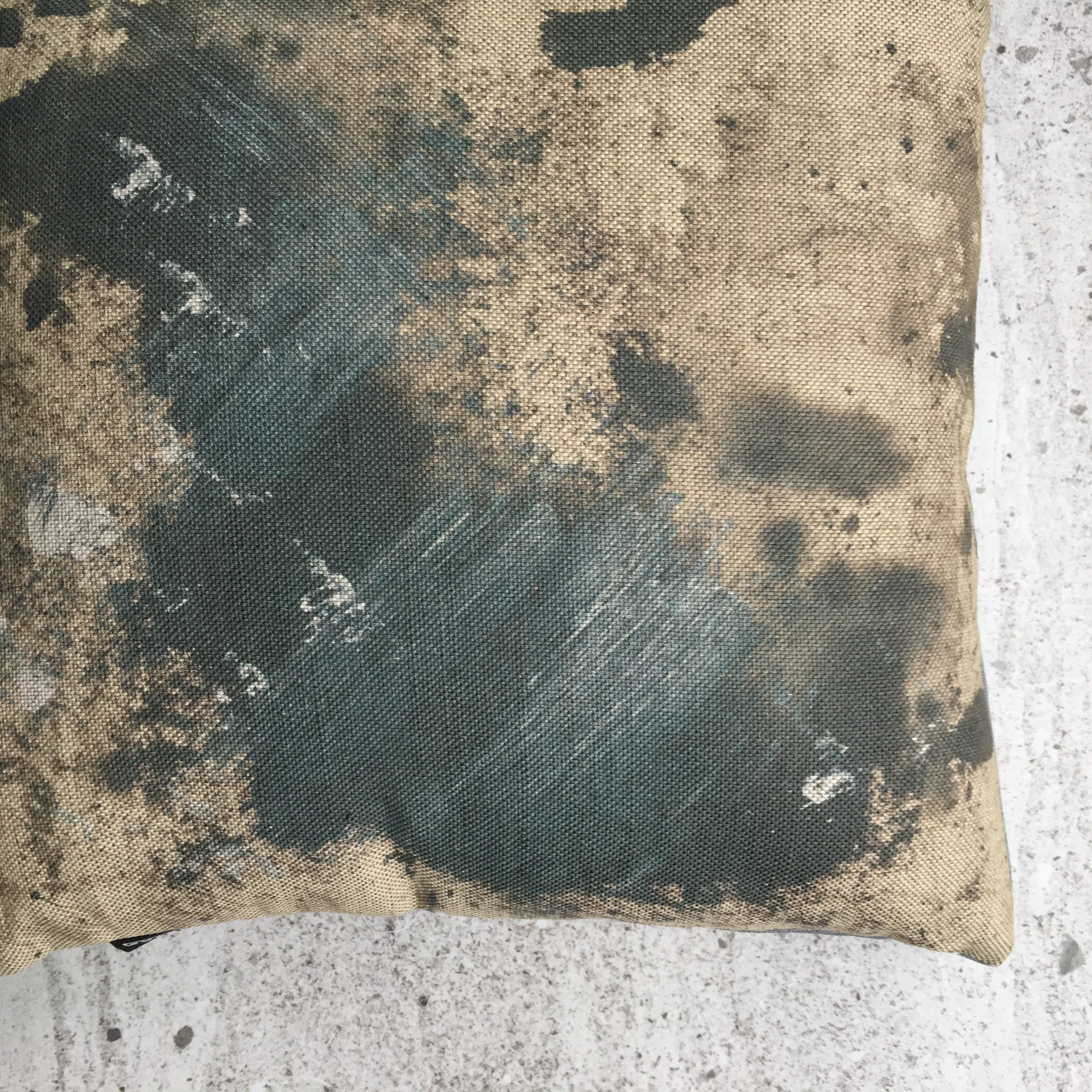 Abstract No 3 Linen Mini Cushion