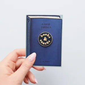 Alphabet Bags - Books & Snacks Enamel Pin