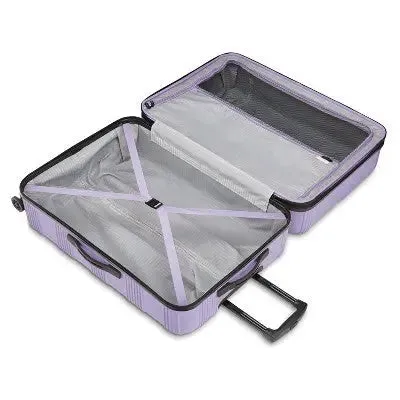 American Tourister NXT Checkered Hardside Carry On Spinner Suitcase - Soft Lilac