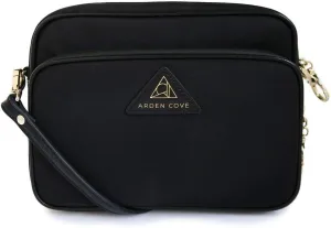 Anti-Theft Waterproof Full Cross-Body Bag with Adjustable Faux Leather Strap with Classic Hardware