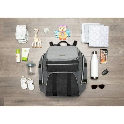 Baby Brezza Changing Station Diaper Bag - Gray