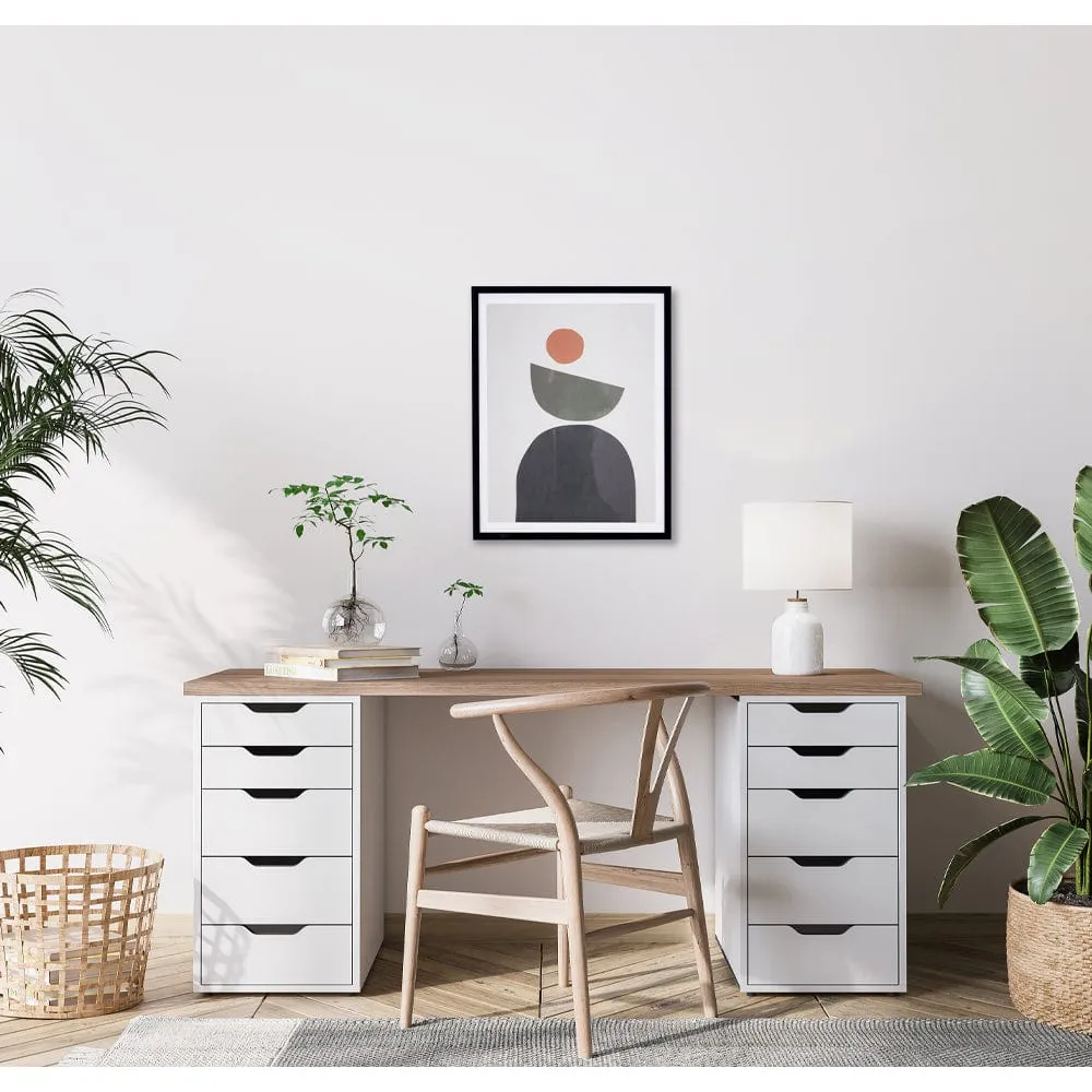 Balancing Shapes Framed Print