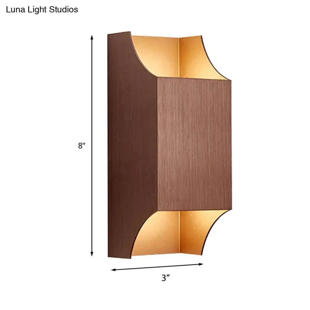 Bedroom Up and Down LED Wall Sconce - 1 Light with Geometric Metal Shade - Black/Grey/White