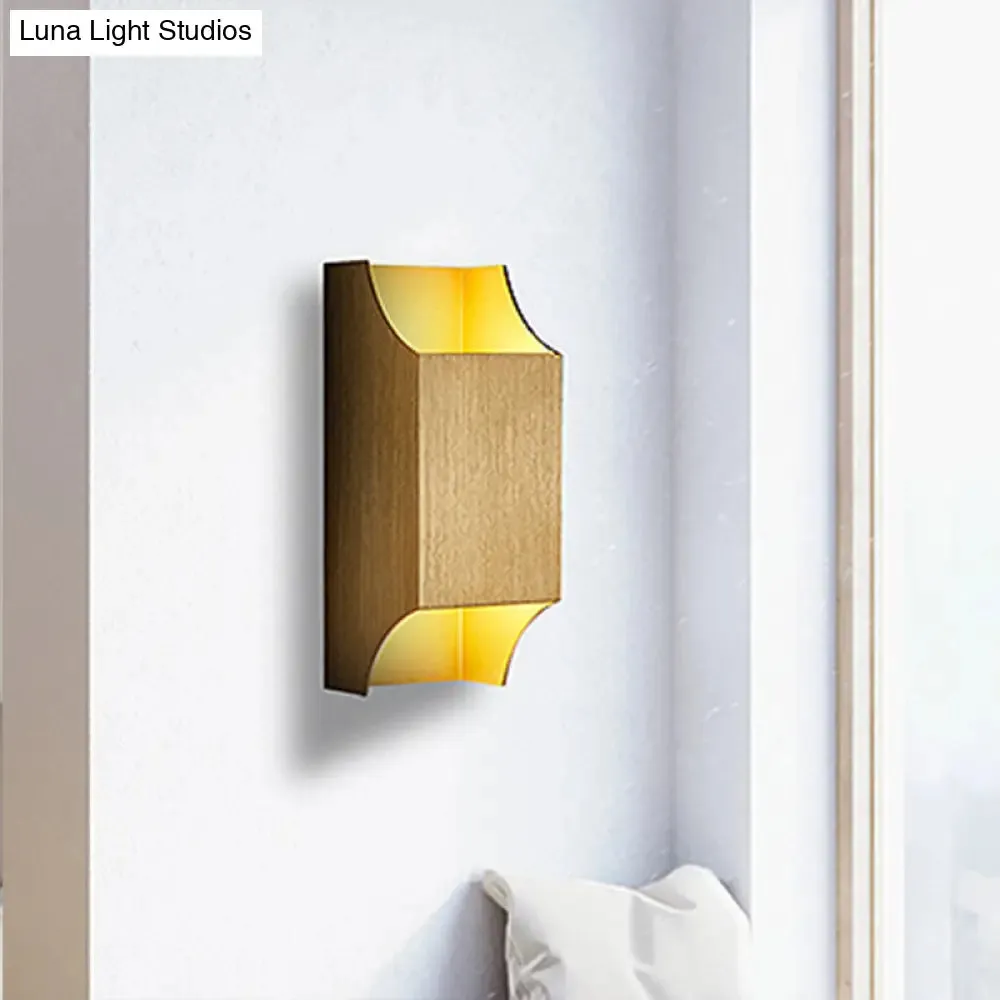 Bedroom Up and Down LED Wall Sconce - 1 Light with Geometric Metal Shade - Black/Grey/White