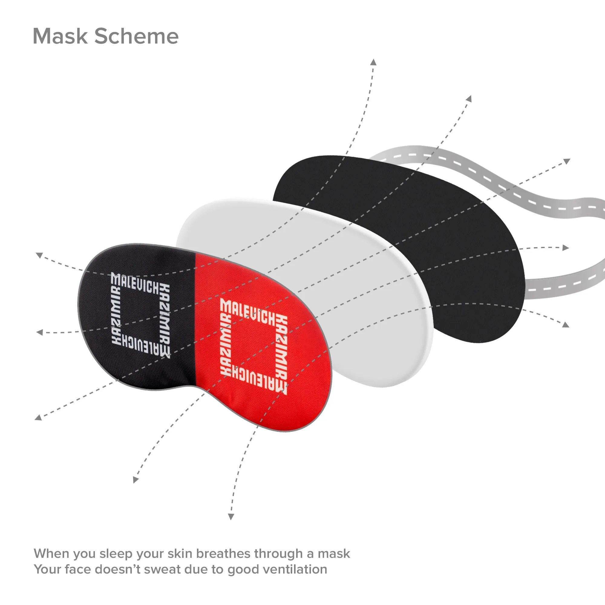 Black and Red Sleep Mask