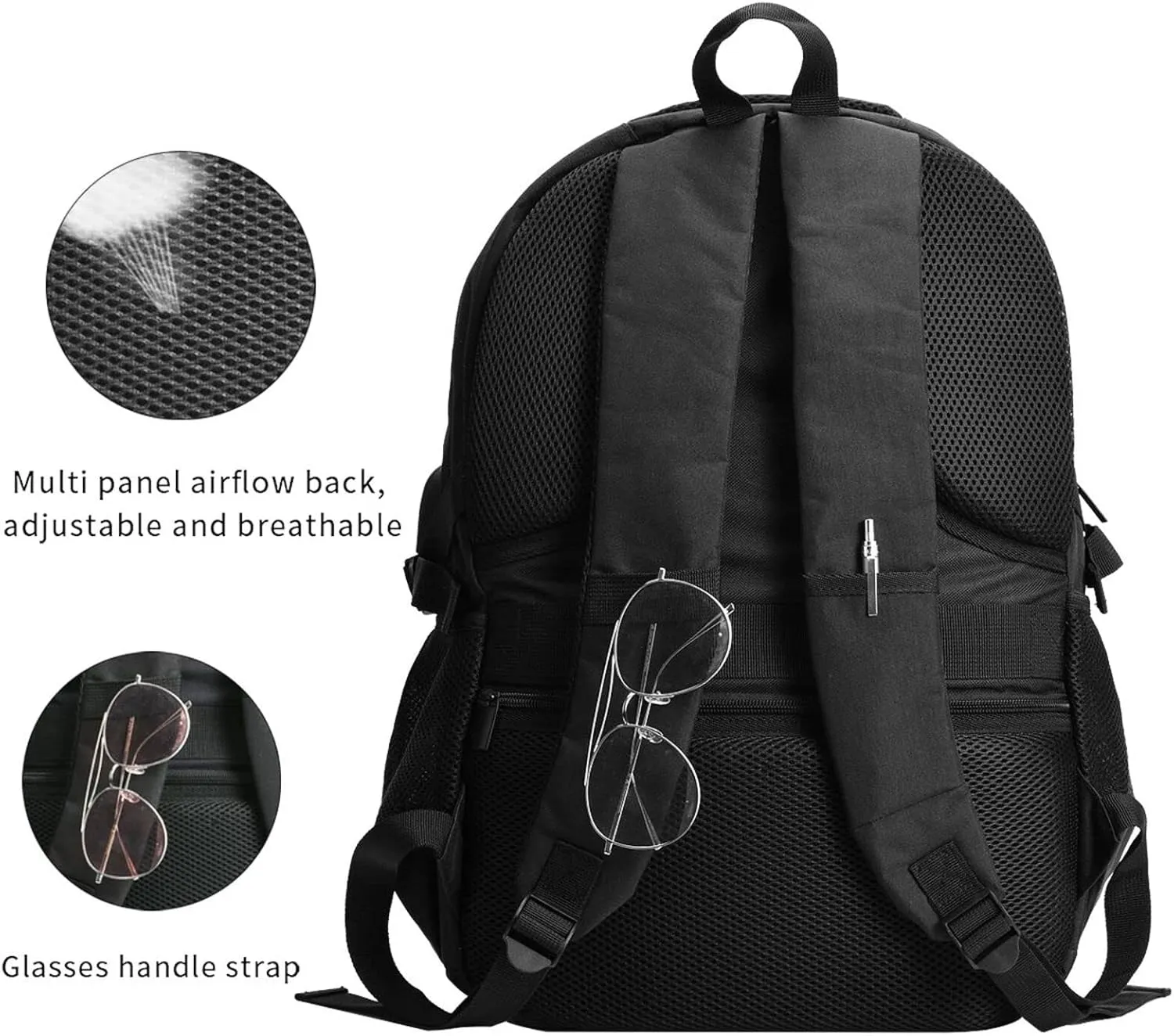 Black and White Checkered Race Flag Travel Backpack Laptop Backpacks Business Rucksack Outdoor Daypack Large Sport Bag with Luggage Strap USB Charging Port for Hiking Working