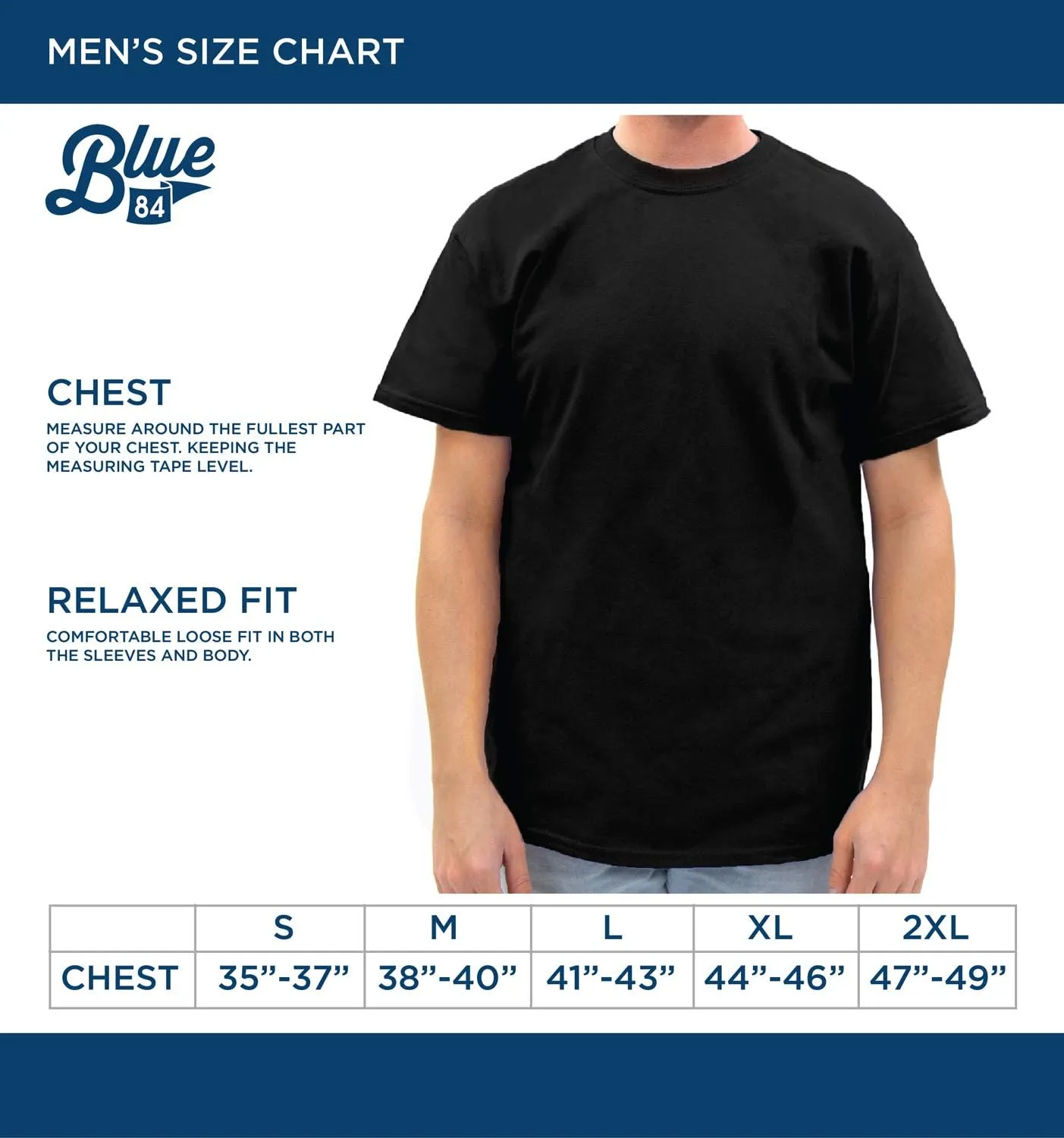 Blue 84 Men's T Shirt Line Up Team Color