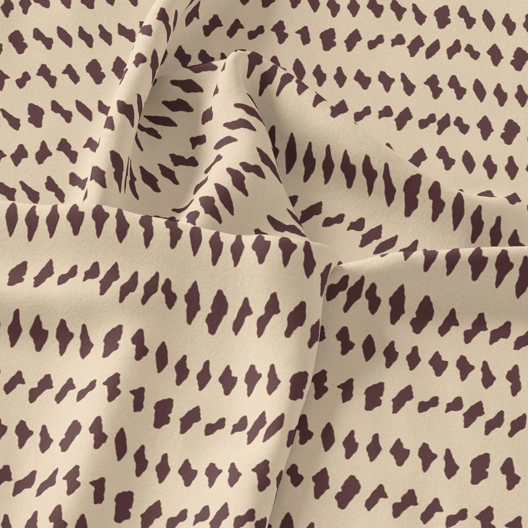 Brown Stones Digital Printed Fabric - Muslin