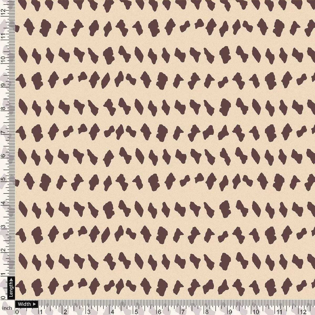 Brown Stones Digital Printed Fabric - Muslin