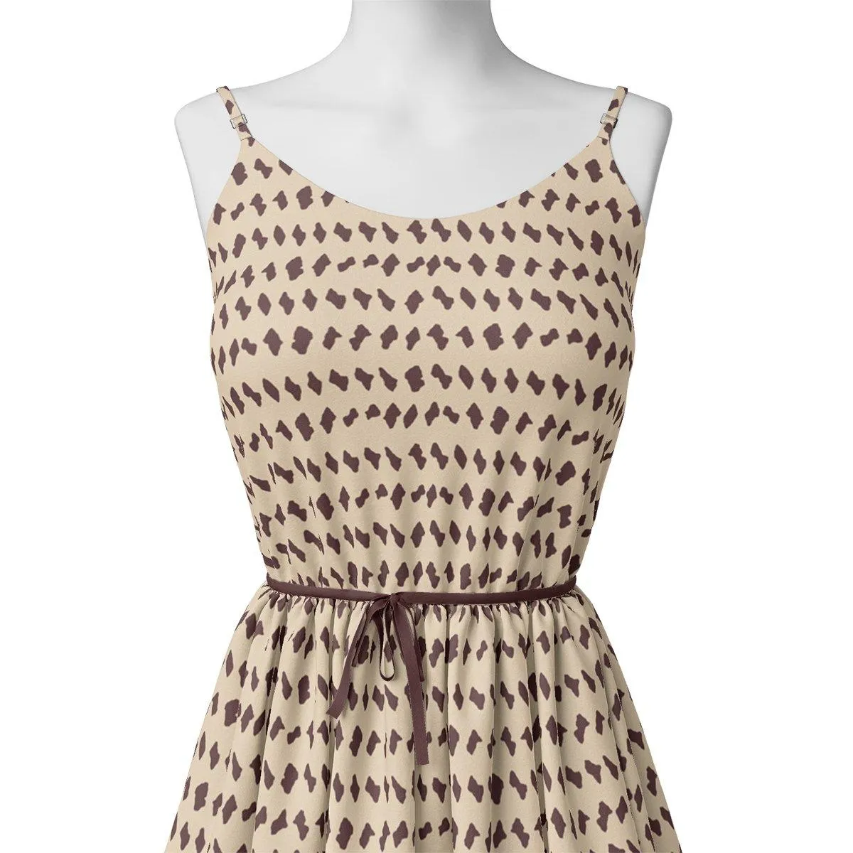 Brown Stones Digital Printed Fabric - Muslin