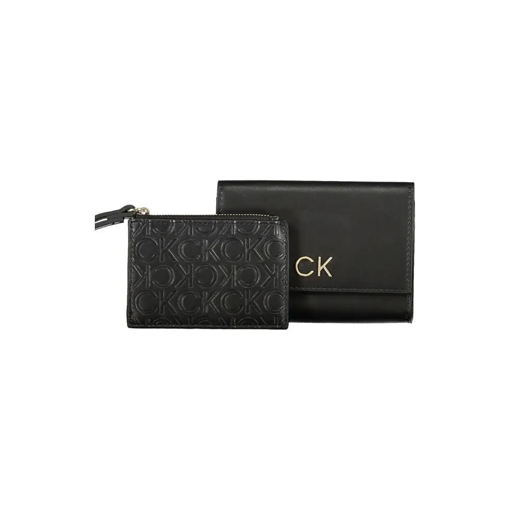 Calvin Klein Sleek Compact Designer Wallet in Black