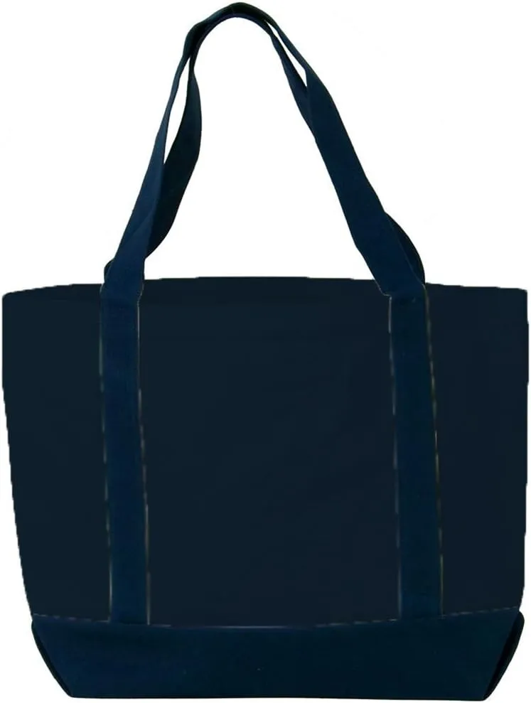 Cotton Canvas Heavy Duty Tote Bag NAVY BLUE