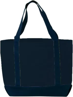 Cotton Canvas Heavy Duty Tote Bag NAVY BLUE