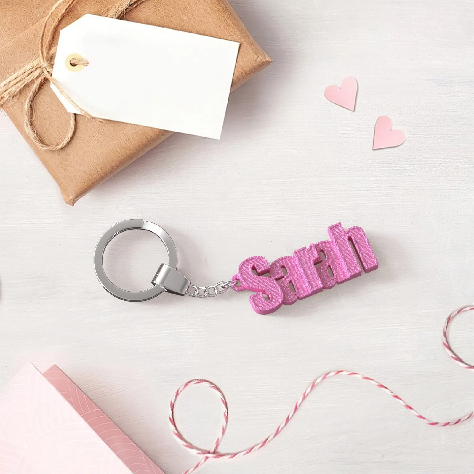 Custom Name 3D Keychain Personalized Keyring For Backpack Luggae Tag
