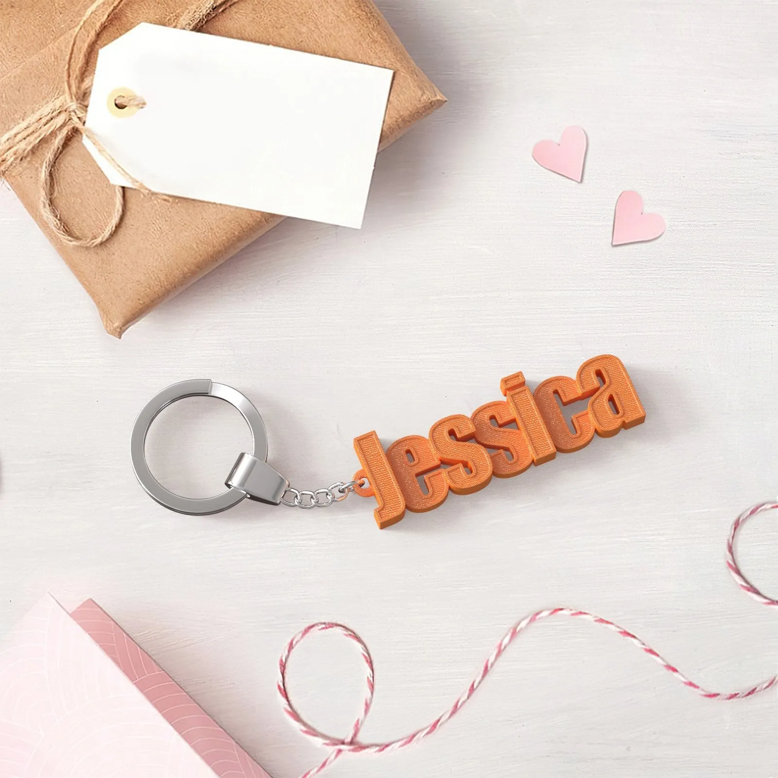 Custom Name 3D Keychain Personalized Keyring For Backpack Luggae Tag
