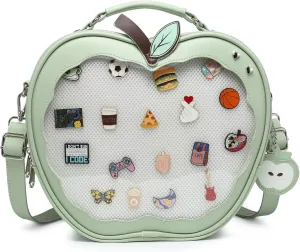 Cute Red Apple Ita Bag Kawaii Pin Display Purse Backpack Crossbody Shoulder Bag