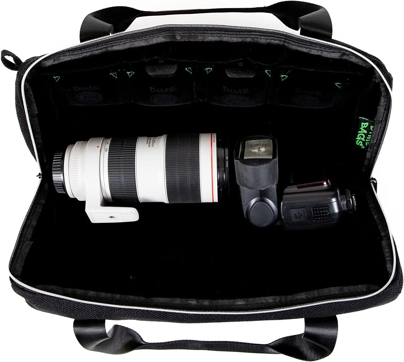 Dime Bags Padded Duffle Tube, Hemp Gear Bag with Heavy Padding for Glass, Electronics, Travel & Storage, With Exterior/Interior Pockets & Durable Handles (Forest, 17 Inch)