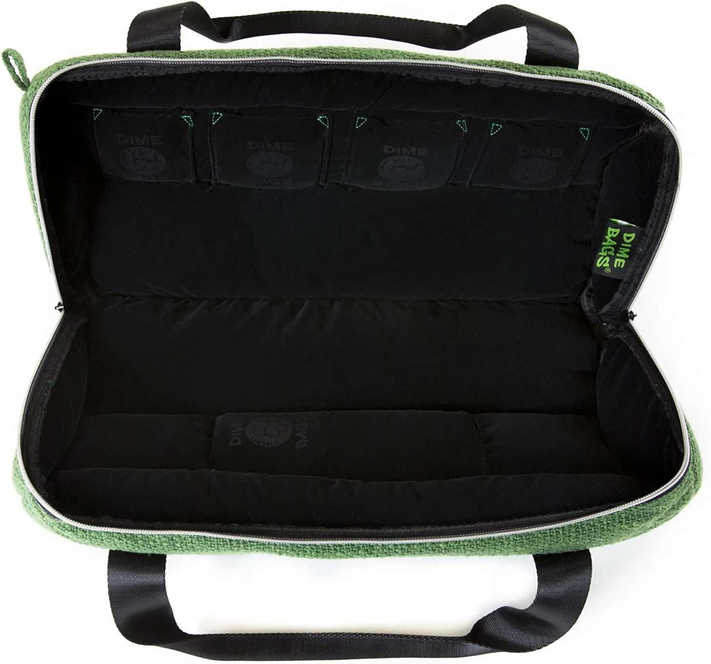 Dime Bags Padded Duffle Tube, Hemp Gear Bag with Heavy Padding for Glass, Electronics, Travel & Storage, With Exterior/Interior Pockets & Durable Handles (Forest, 17 Inch)