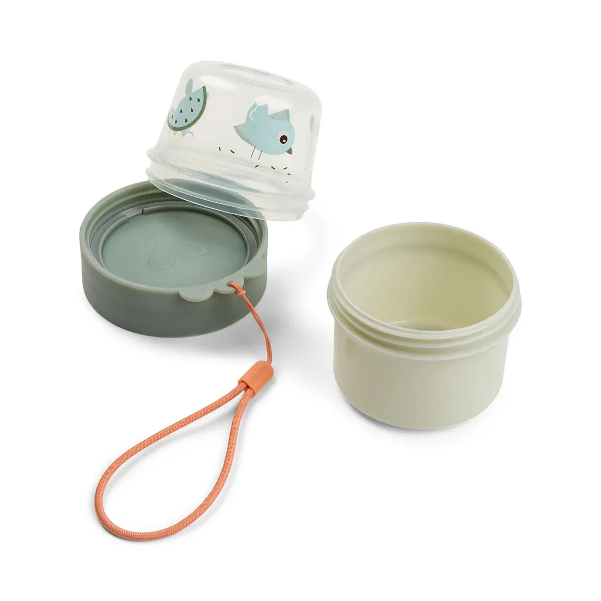 Done By Deer 2 Way Snack Container Birdee Small - Green
