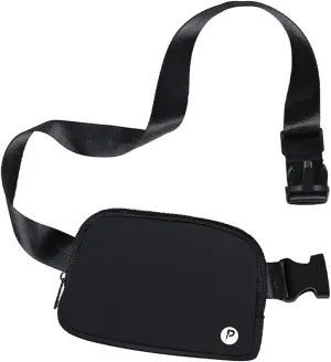 Fanny Packs for Women Men Unisex mini belt bag with Adjustable Strap Fashion Waist Pack for Outdoors Small Waist Pouch for Travel Workout Running Hiking, Black
