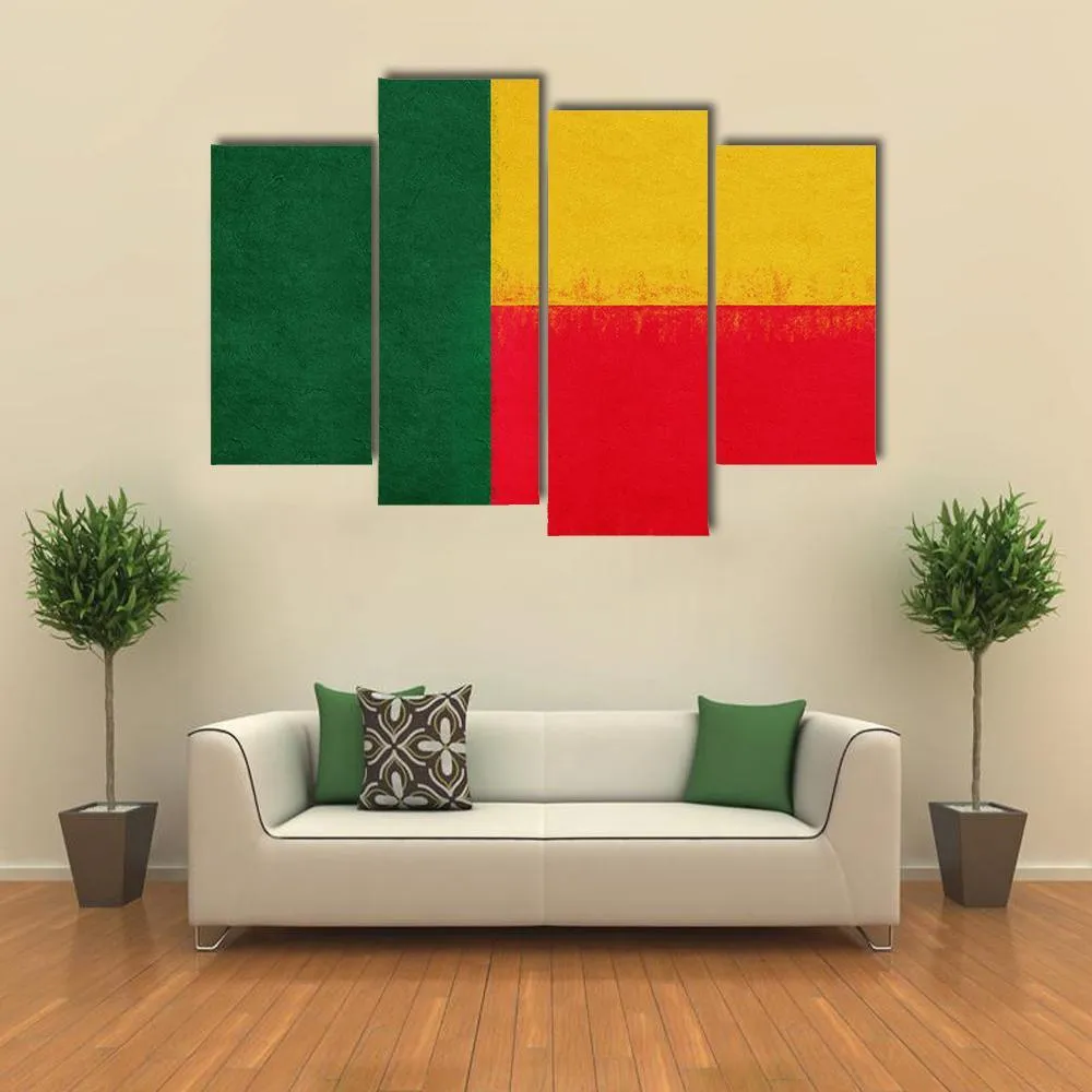 Flag Of Benin Canvas Wall Art