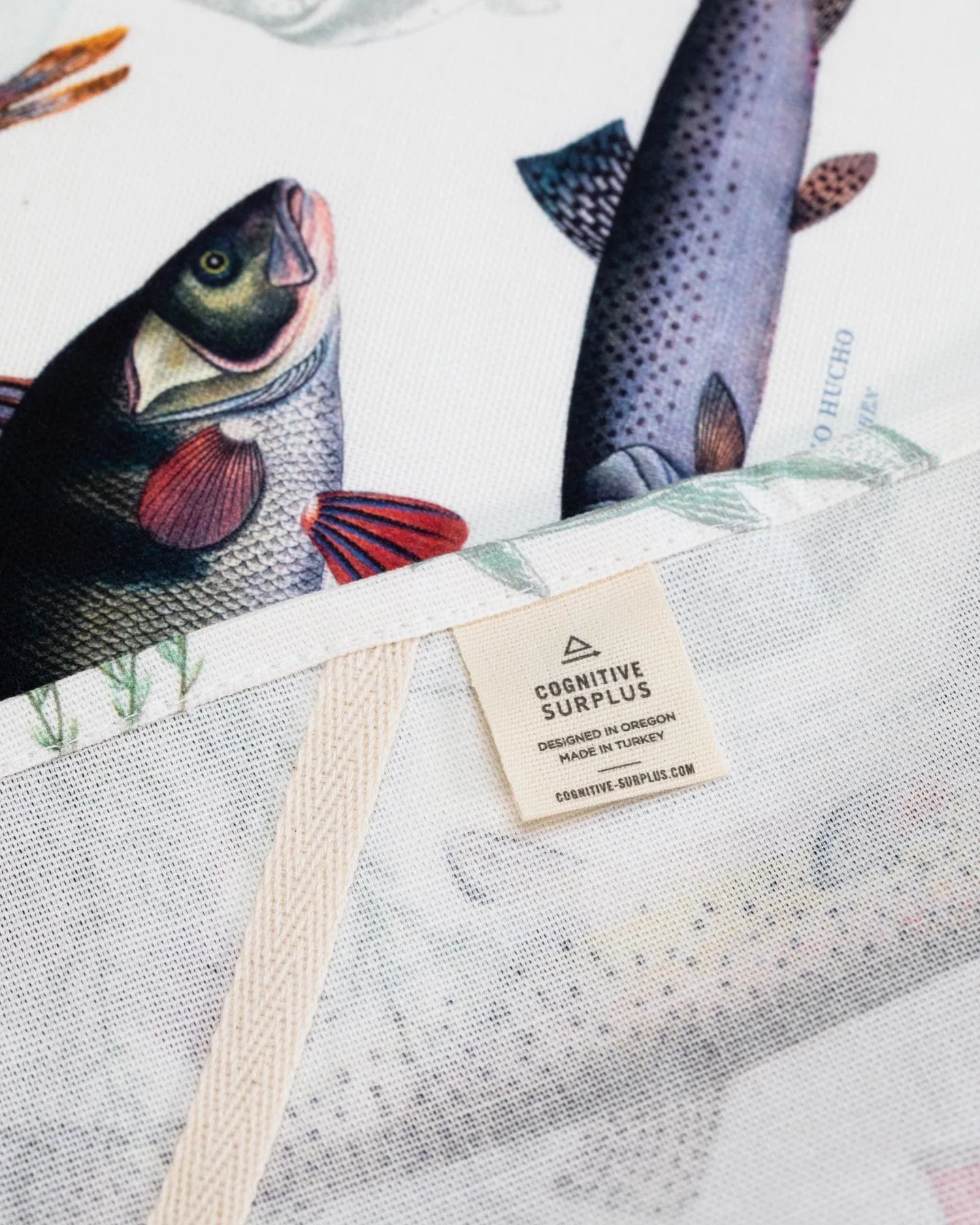Freshwater Fish Printed Tea Towel