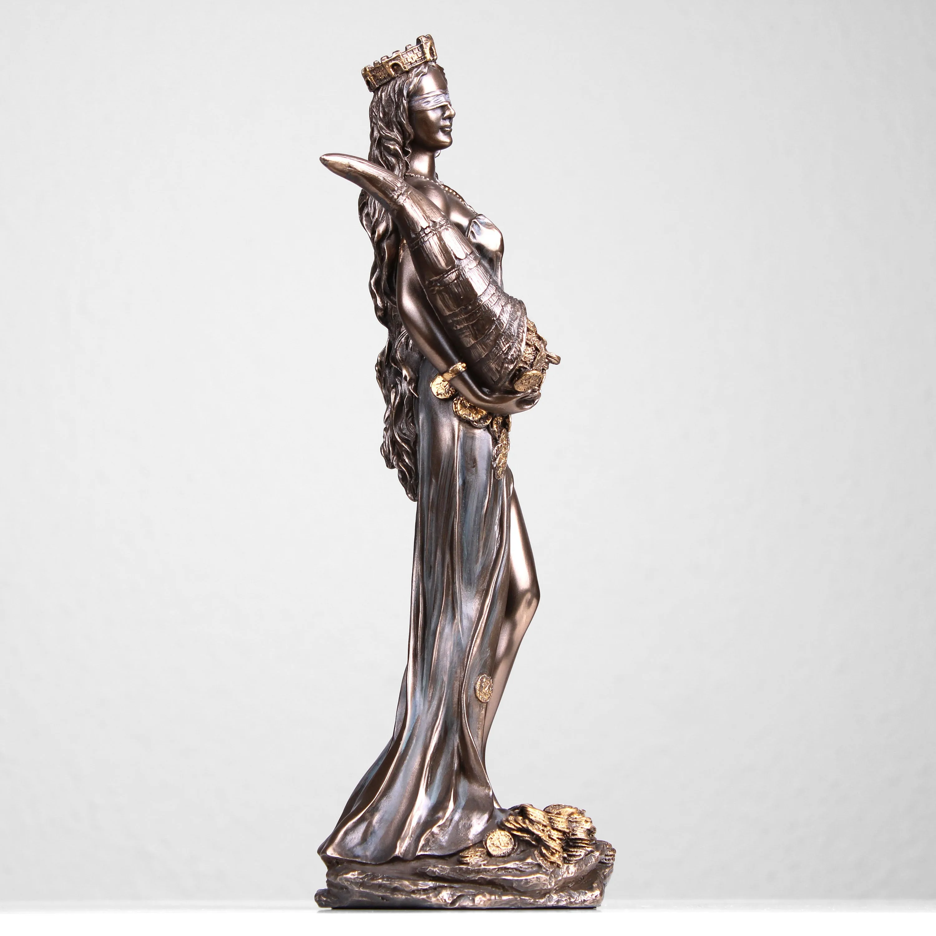Goddess of Fortune Statue (Cold Cast Bronze Sculpture)
