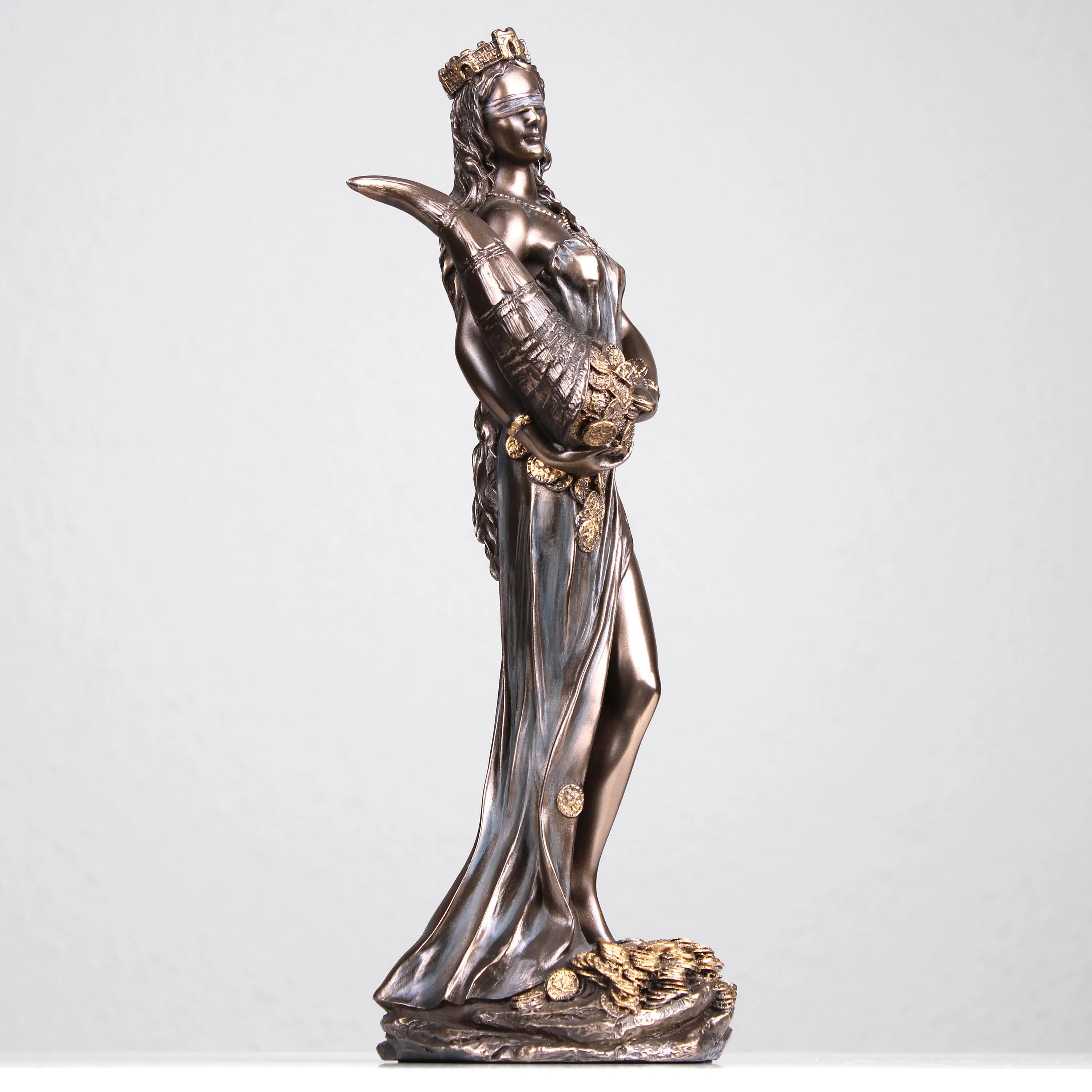 Goddess of Fortune Statue (Cold Cast Bronze Sculpture)