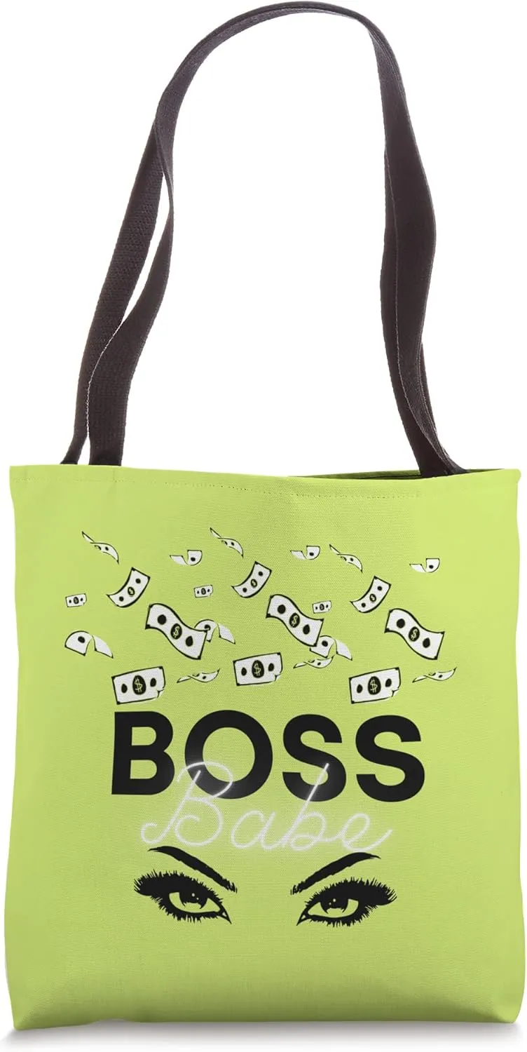 Green "Boss Babe" Tote Bag