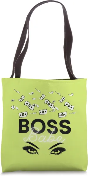 Green "Boss Babe" Tote Bag