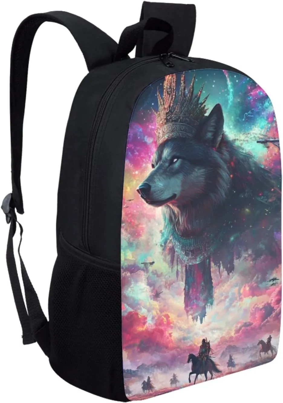 Hawapod Indian Wolf Bookbag For Preschool Youth Cartoon 3D Printed Large Capacity School Boys School Backpack
