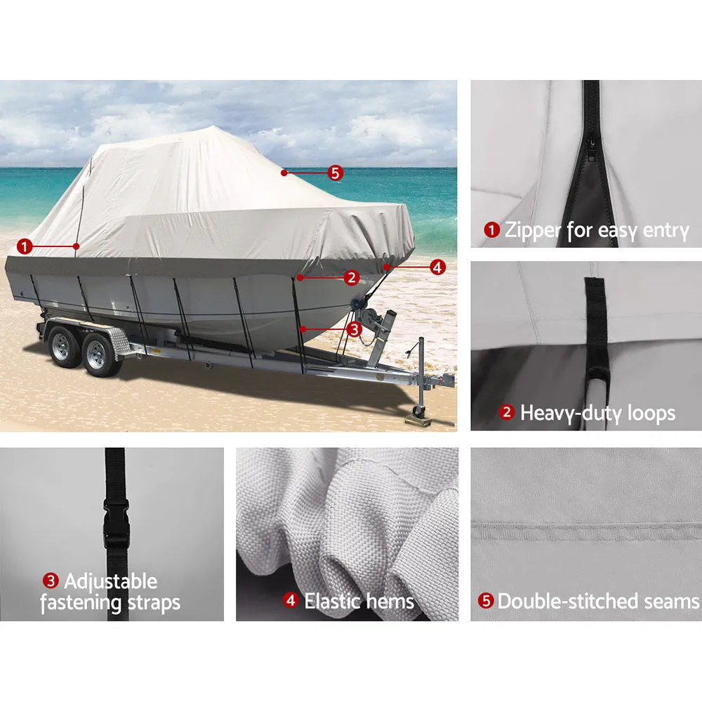 Heavy-Duty 23-25ft Boat Cover, UV-Resistant, 600D Polyester - Seamanship