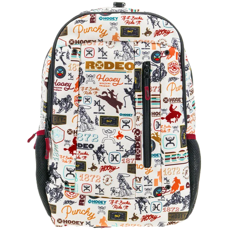 Hooey "Rockstar" Cream Rodeo Printed Backpack BP052CRBU