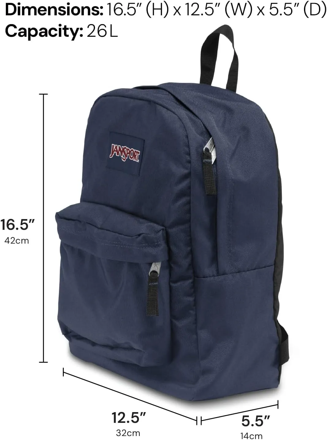 JanSport SuperBreak One Backpacks - Durable, Lightweight Bag with 1 Main Compartment, Front Utility Pocket with Built-in Organizer - Premium Backpack, Graphite Grey