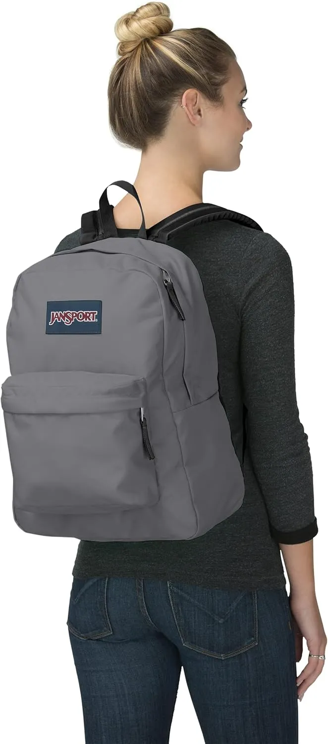 JanSport SuperBreak One Backpacks - Durable, Lightweight Bag with 1 Main Compartment, Front Utility Pocket with Built-in Organizer - Premium Backpack, Graphite Grey