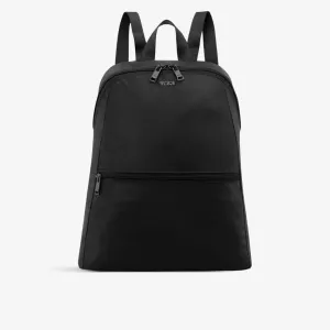 Just In Case Nylon Double Zip Backpack with Tumi Logo, Black
