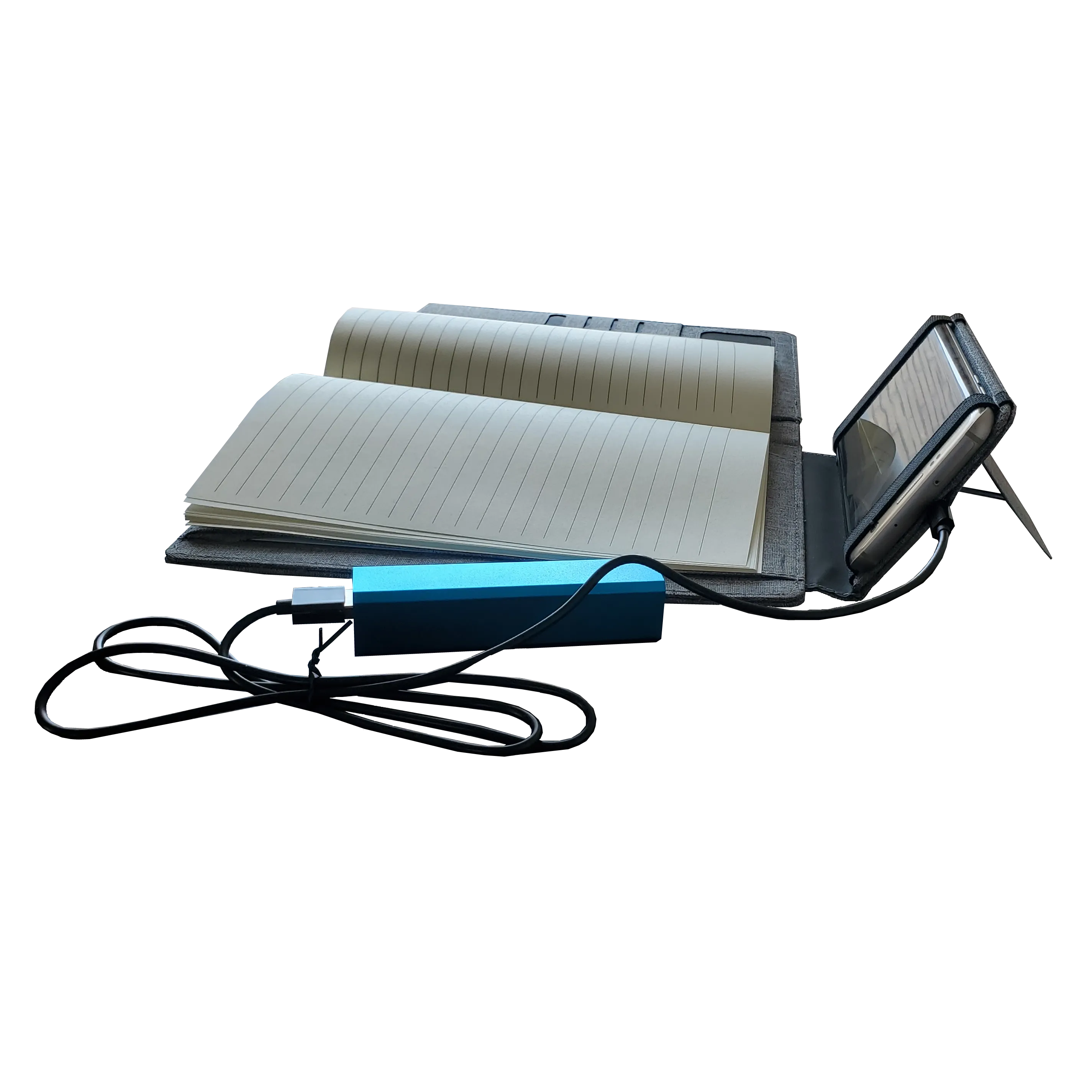 KP2238 Binghamton RPET Padfolio w/ Wireless Charger
