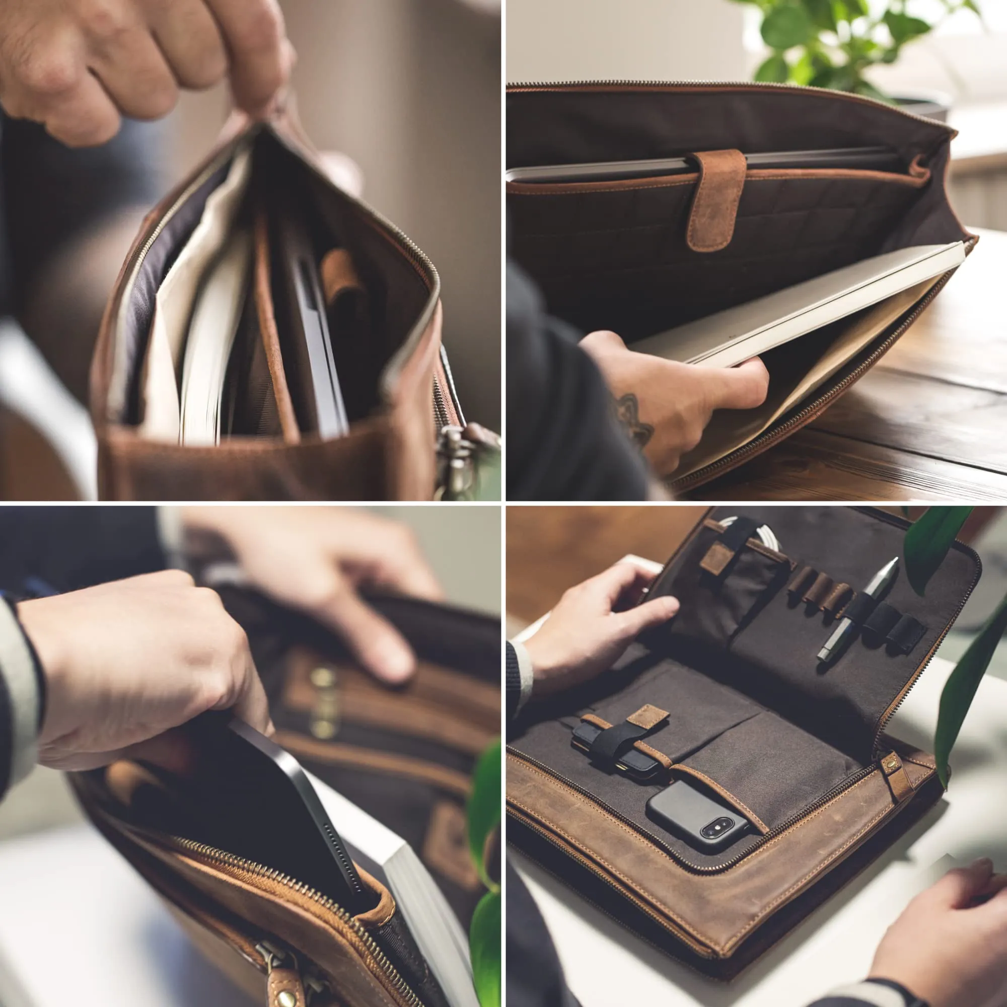Laptop Sleeve London I Genuine Leather Notebook Briefcase For Men