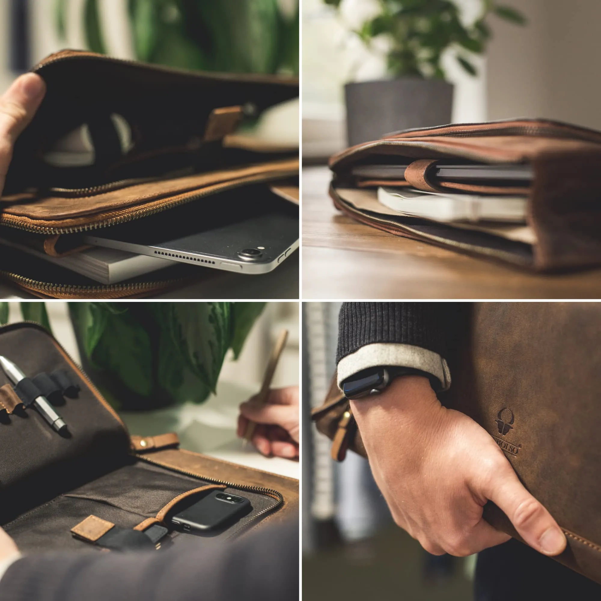 Laptop Sleeve London I Genuine Leather Notebook Briefcase For Men