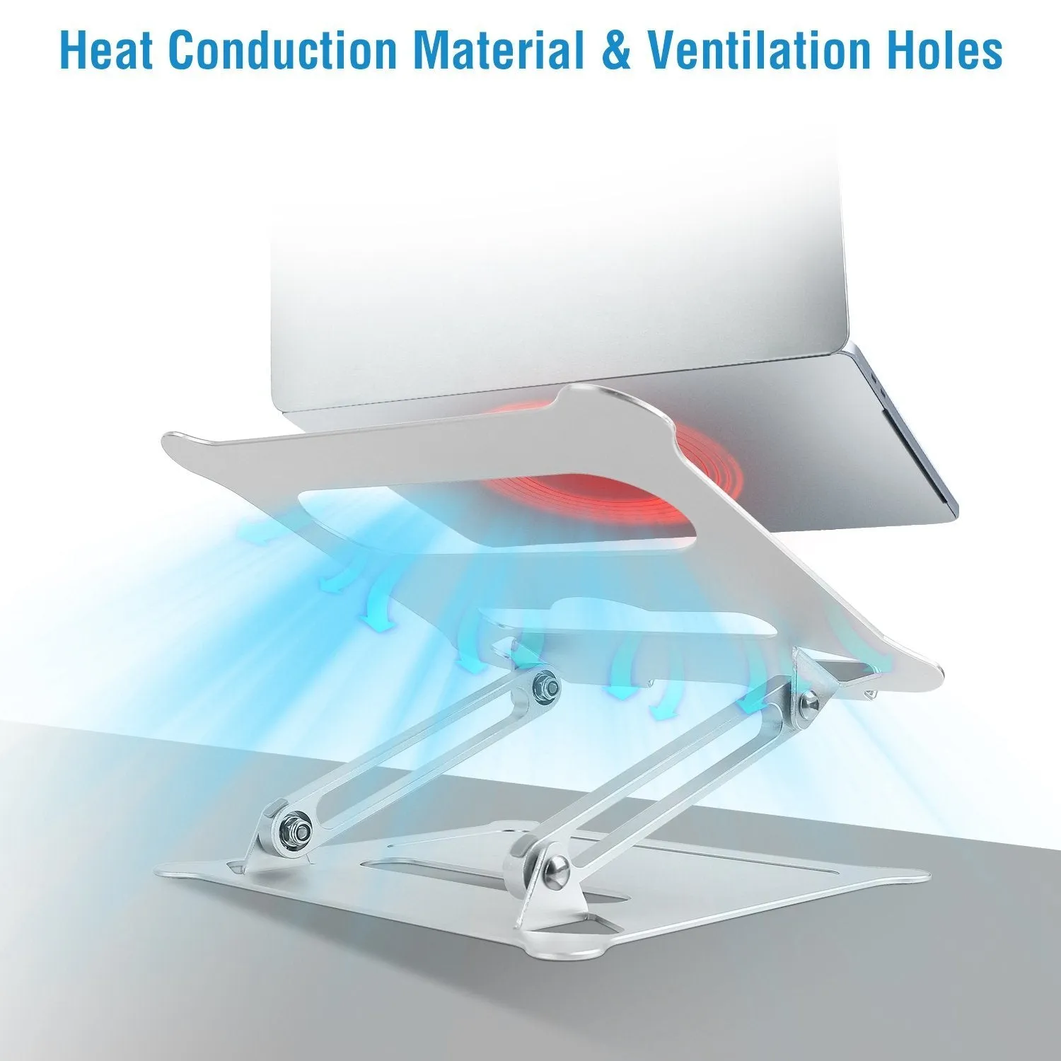 Laptop Stand Aluminum Angle Adjustable Computer Holder Riser Heat Vent